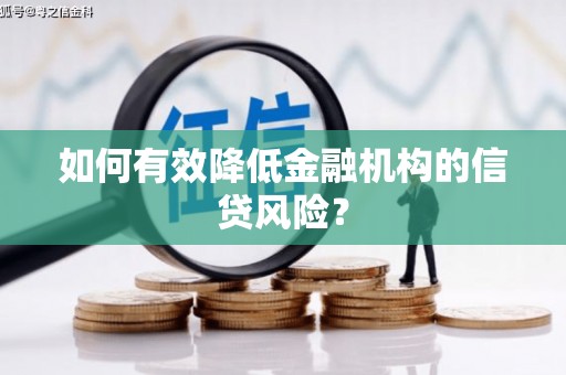 砚山如何有效降低金融机构的信贷风险？