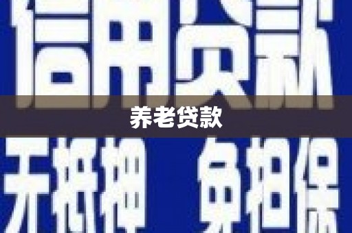 砚山养老贷款
